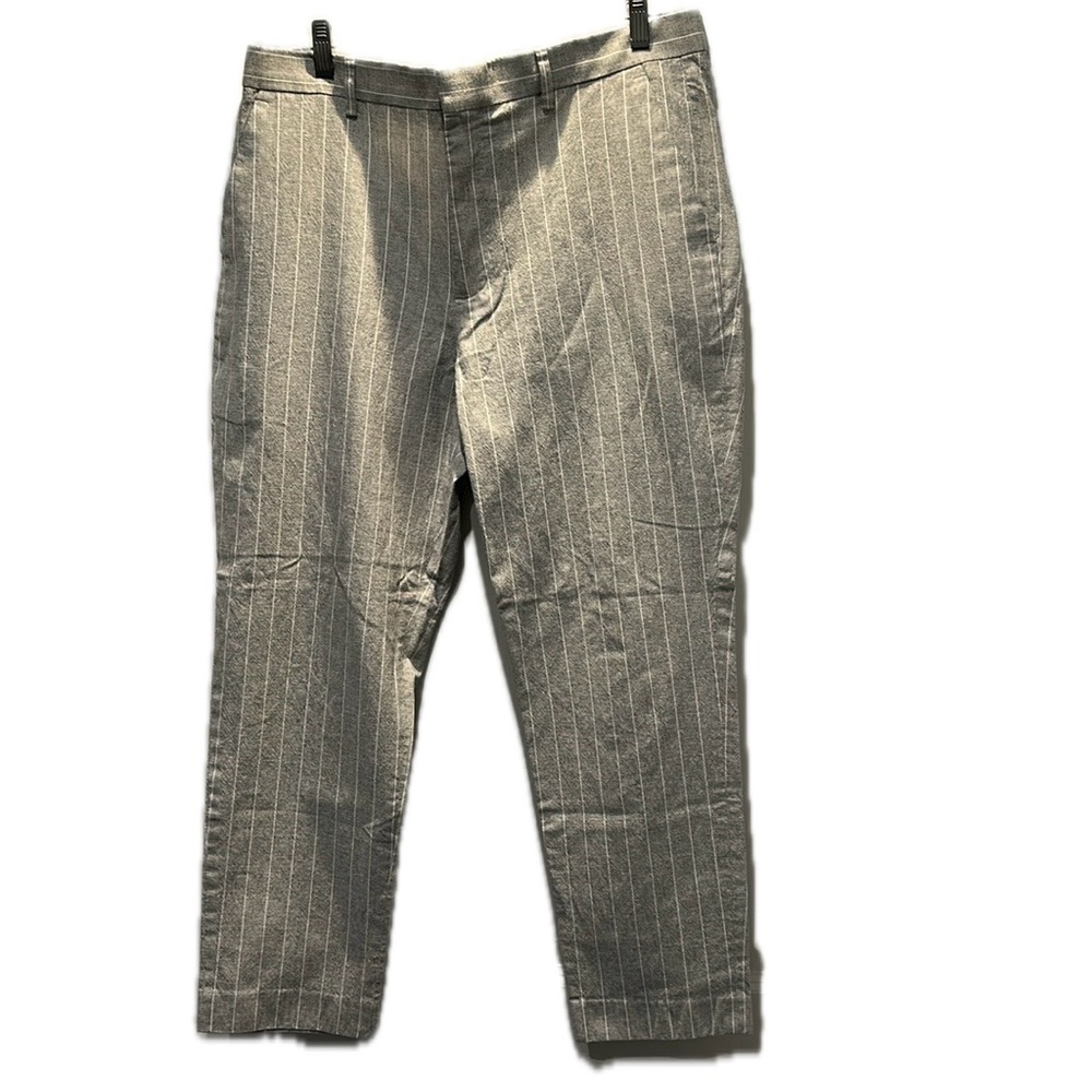 Grey striped Express Men Dress Pants, Slim 34X30